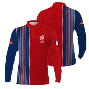 Équipe de France de Rugby à XV – Tournoi des Six Nations 2026 – Vêtements de Luxe MFR52 Long  Polo