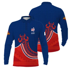 Équipe de France de Rugby à XV – Tournoi des Six Nations 2026 – Vêtements de Luxe MFR51 Long  Polo