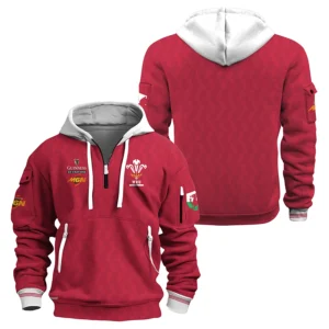 Wales Rugby Team – Six Nations Championship 2026 MWL53 Luxury Zip Hoodie