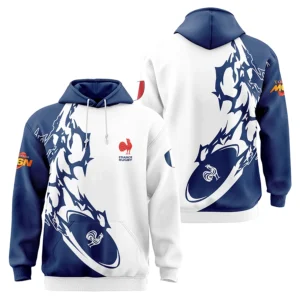 Équipe de France de Rugby à XV – Tournoi des Six Nations 2026 – Vêtements de Luxe MFR58  sweat à capuche