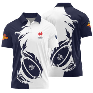 Équipe de France de Rugby à XV – Tournoi des Six Nations 2026 – Vêtements de Luxe MFR99  Polo