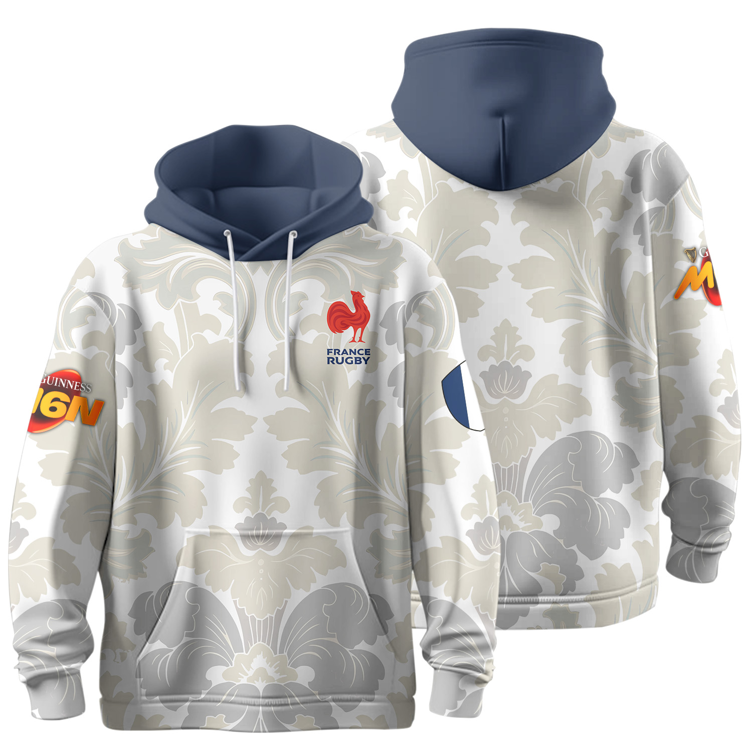 Équipe de France de Rugby à XV – Tournoi des Six Nations 2026 – Vêtements de Luxe MFR264 sweat à capuche