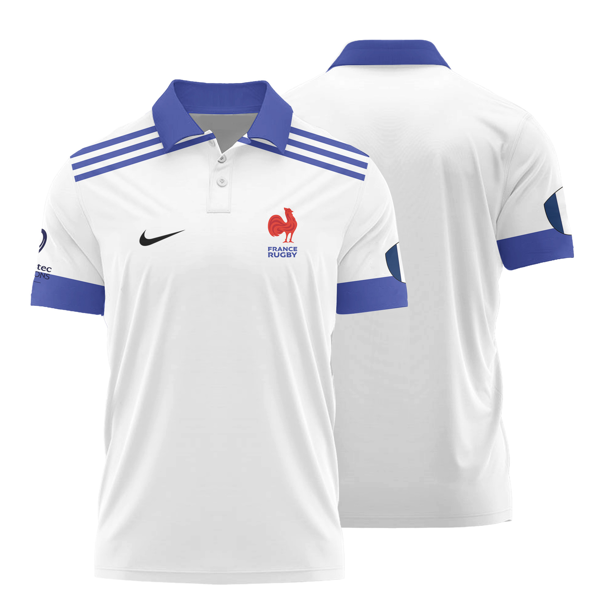European Rugby Champions Cup -Équipe de France de Rugby à XV 2026 - Vêtements de Luxe MFR102 Nike Polo