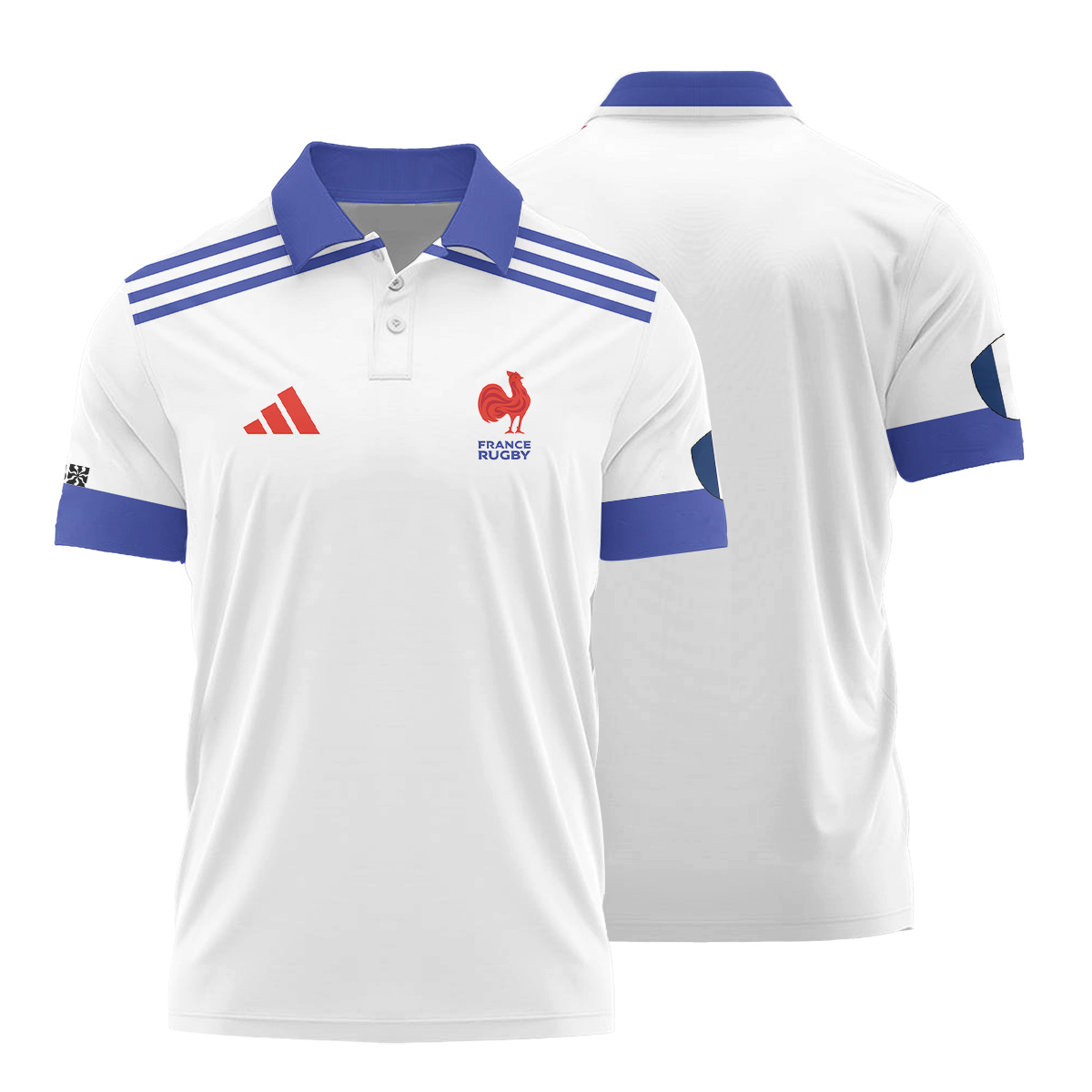 HSBC SVNS Bordeaux 2026 -Équipe de France de Rugby à XV 2026 - Vêtements de Luxe MFR102 Adidas Polo