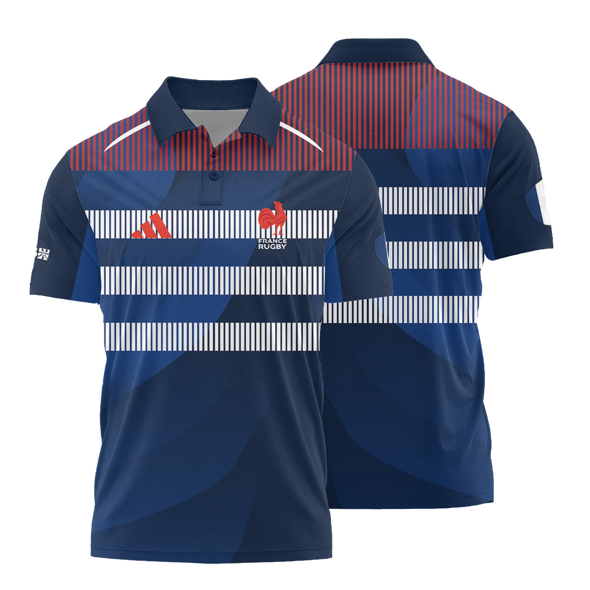 HSBC SVNS Bordeaux 2026 -Équipe de France de Rugby à XV 2026 - Vêtements de Luxe MFR106 Adidas Polo