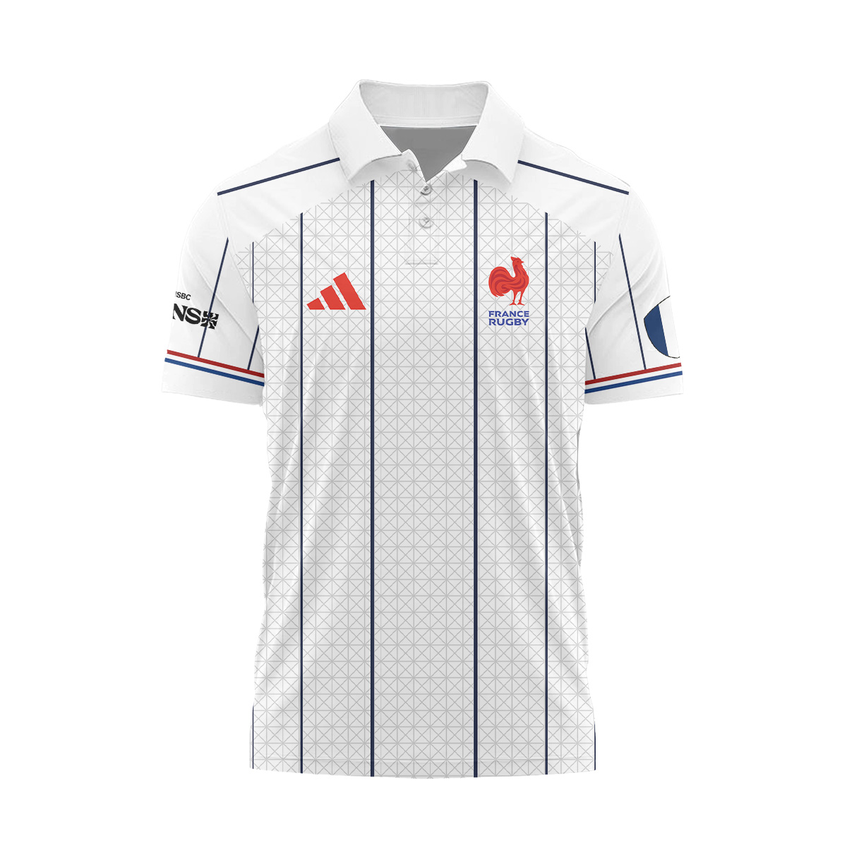 HSBC SVNS Bordeaux 2026 -Équipe de France de Rugby à XV 2026 - Vêtements de Luxe MFR107 Adidas Polo – Image 2
