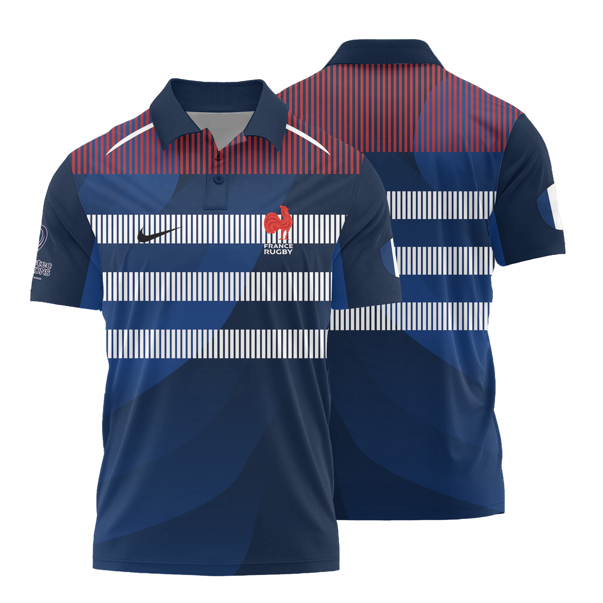 European Rugby Champions Cup -Équipe de France de Rugby à XV 2026 - Vêtements de Luxe MFR106 Nike Polo