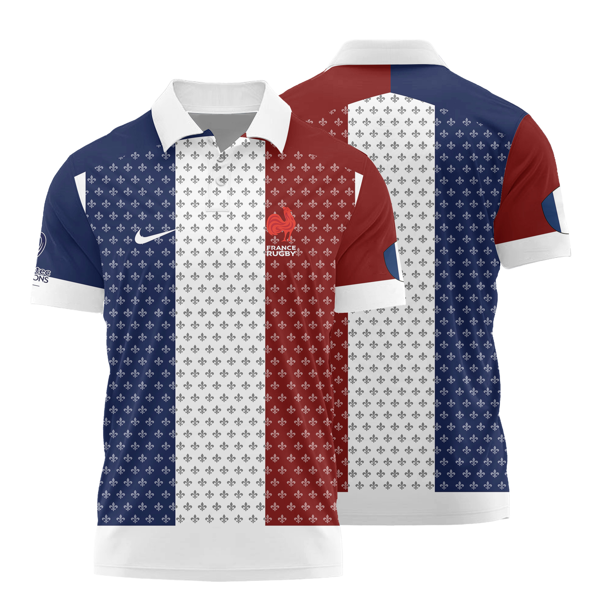 European Rugby Champions Cup -Équipe de France de Rugby à XV 2026 - Vêtements de Luxe MFR108 Nike Polo