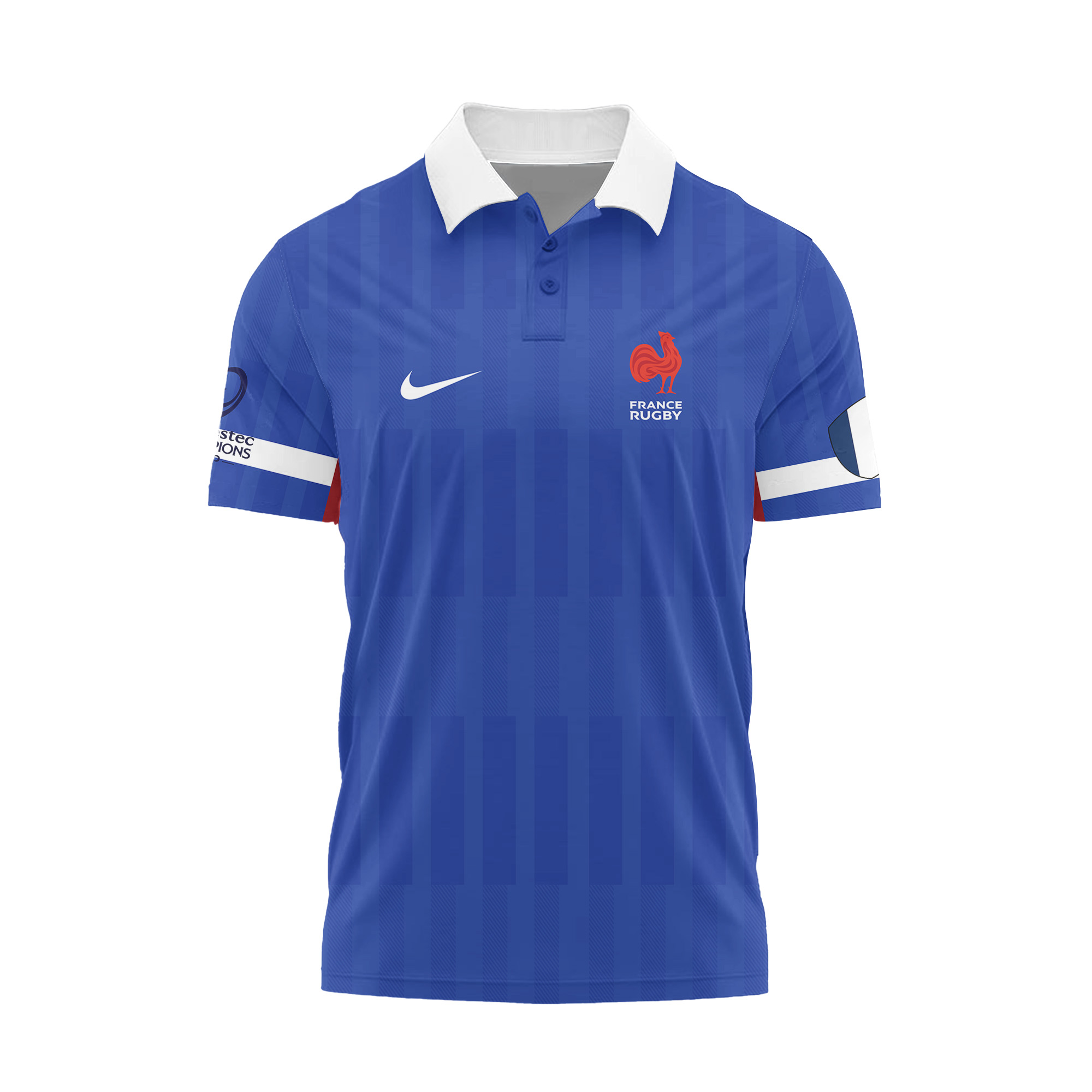 European Rugby Champions Cup -Équipe de France de Rugby à XV 2026 - Vêtements de Luxe MFR110 Nike Polo – Image 2