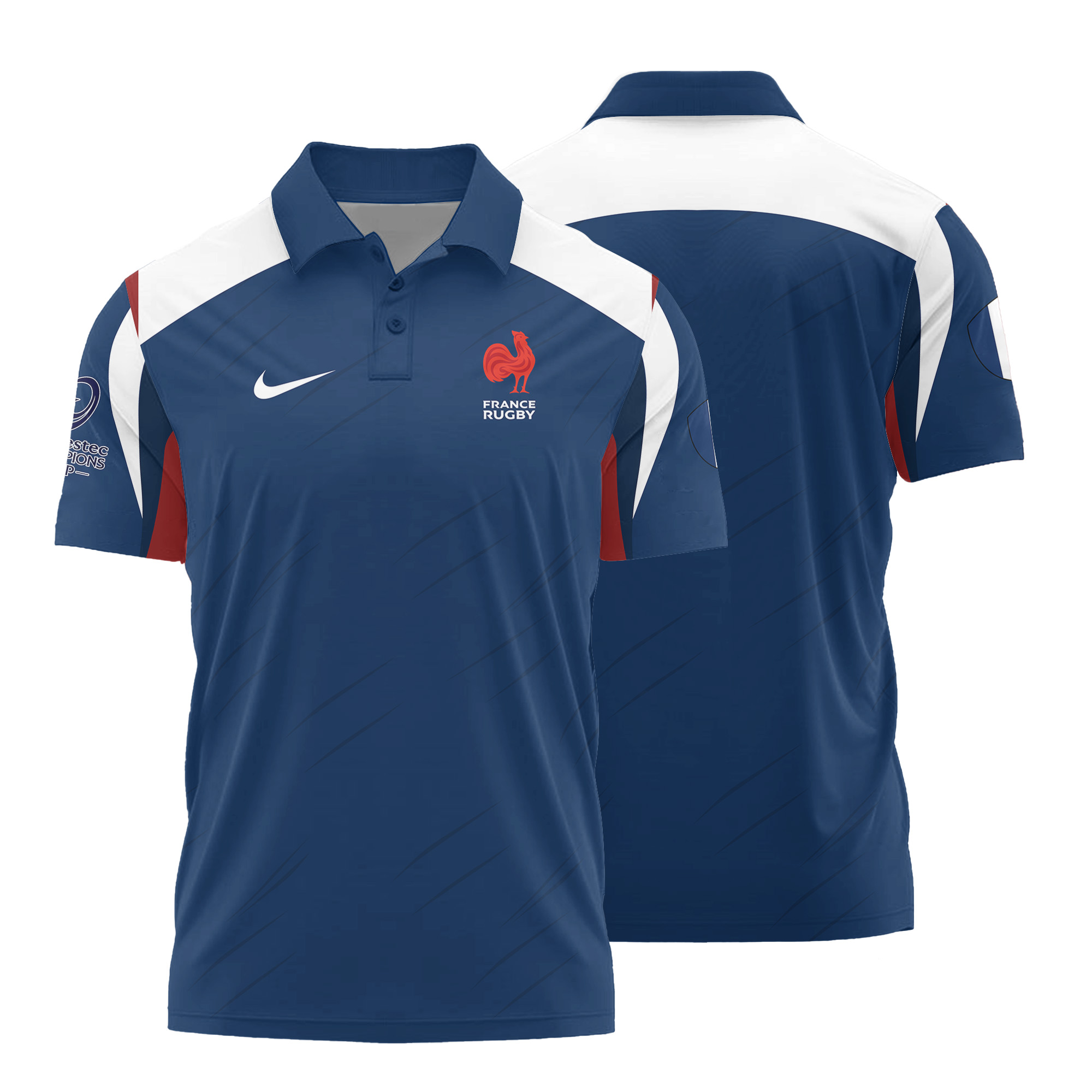 European Rugby Champions Cup -Équipe de France de Rugby à XV 2026 - Vêtements de Luxe MFR101 Nike Polo