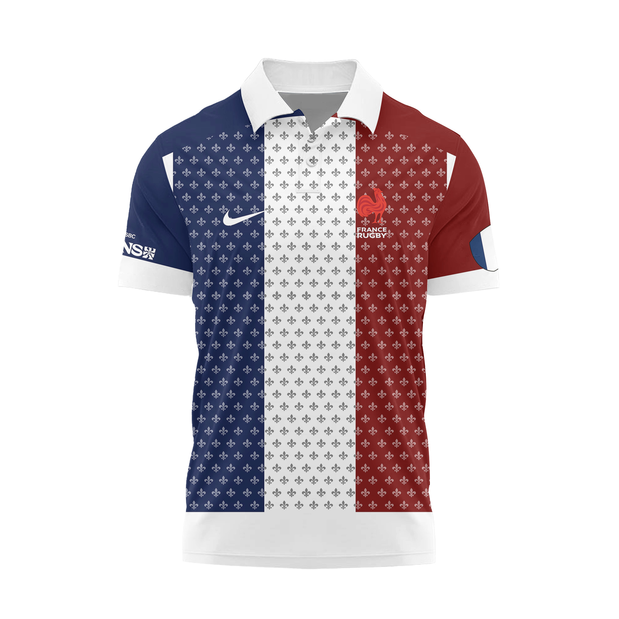 HSBC SVNS Bordeaux 2026 -Équipe de France de Rugby à XV 2026 - Vêtements de Luxe MFR108 Nike Polo – Image 3