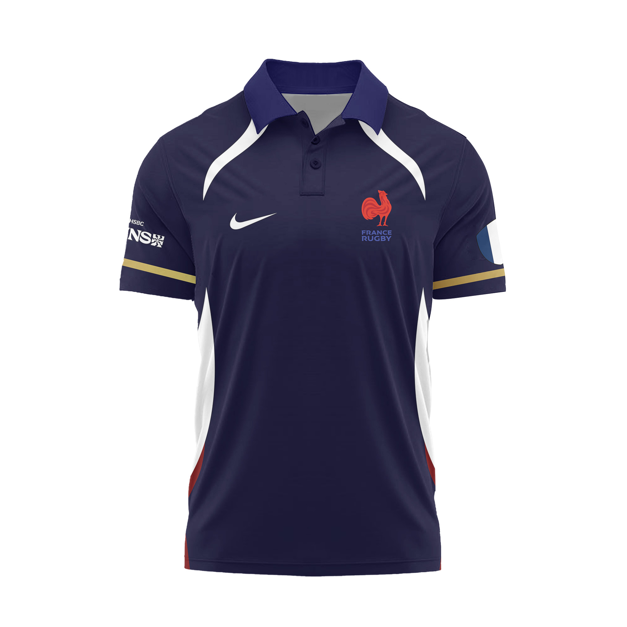 HSBC SVNS Bordeaux 2026 -Équipe de France de Rugby à XV 2026 - Vêtements de Luxe MFR109 Nike Polo – Image 2