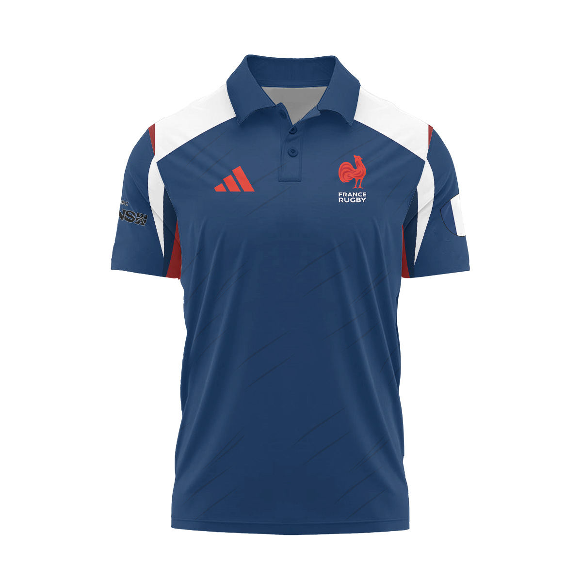 HSBC SVNS Bordeaux 2026 -Équipe de France de Rugby à XV 2026 - Vêtements de Luxe MFR101 Adidas Polo – Image 3