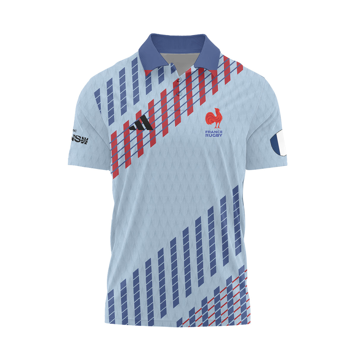 HSBC SVNS Bordeaux 2026 -Équipe de France de Rugby à XV 2026 - Vêtements de Luxe MFR103 Adidas Polo – Image 3