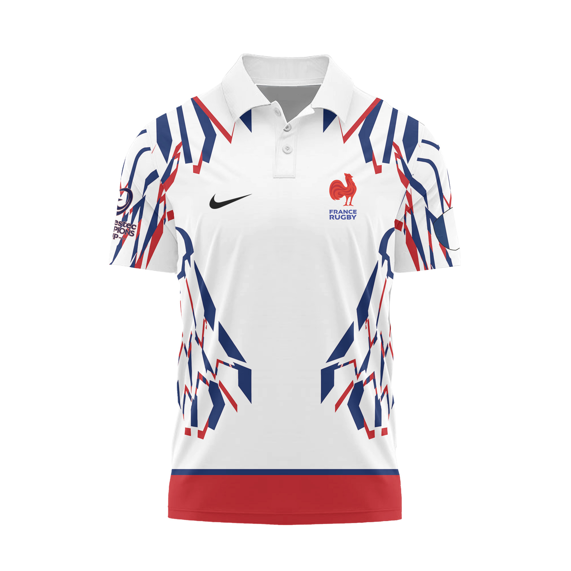 European Rugby Champions Cup -Équipe de France de Rugby à XV 2026 - Vêtements de Luxe MFR105 Nike Polo – Image 3