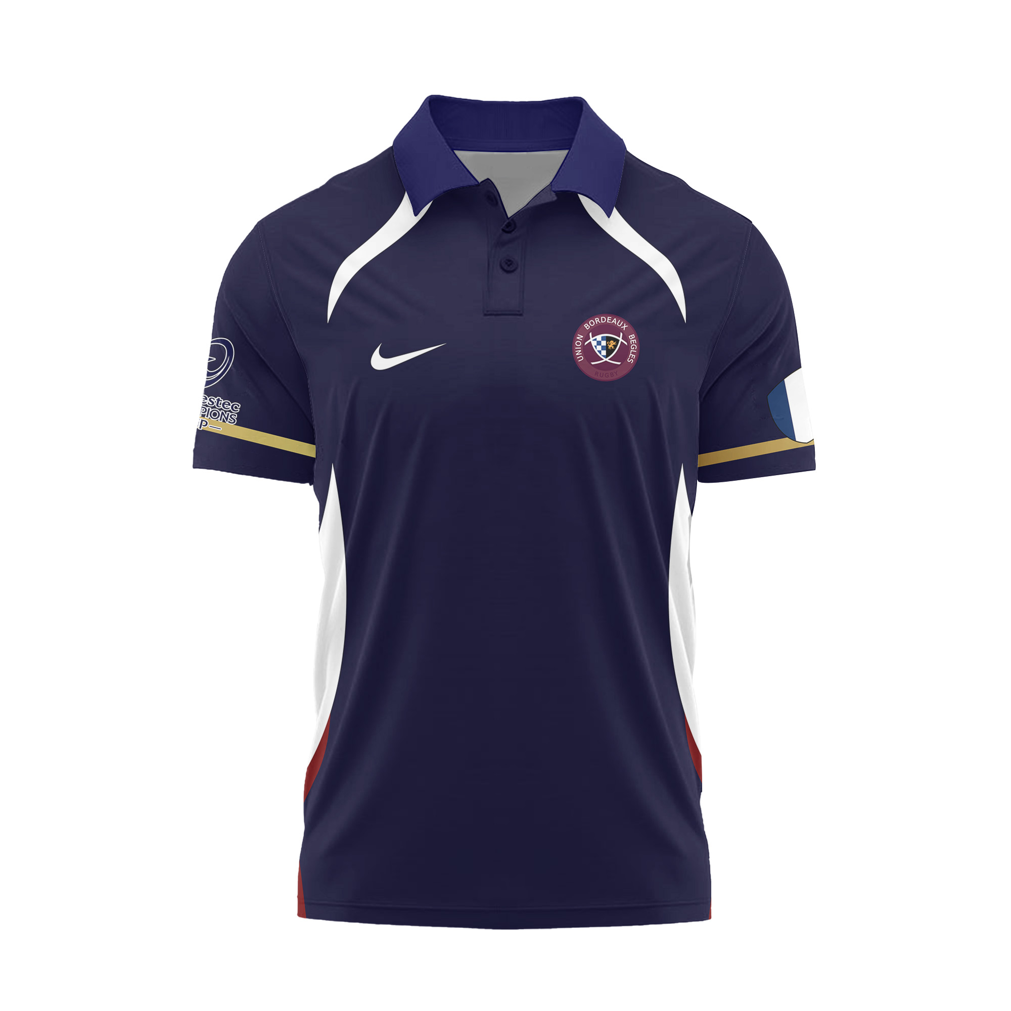 Union Bordeaux Bègles European Rugby Champions Cup 2026 Nike Polo – MFR109 – Image 3