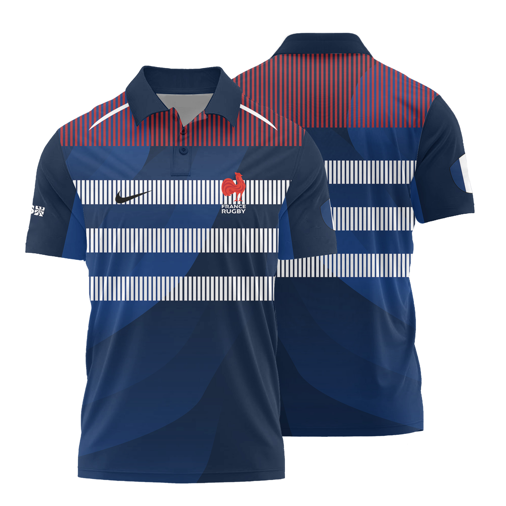 HSBC SVNS Bordeaux 2026 -Équipe de France de Rugby à XV 2026 - Vêtements de Luxe MFR106 Nike Polo