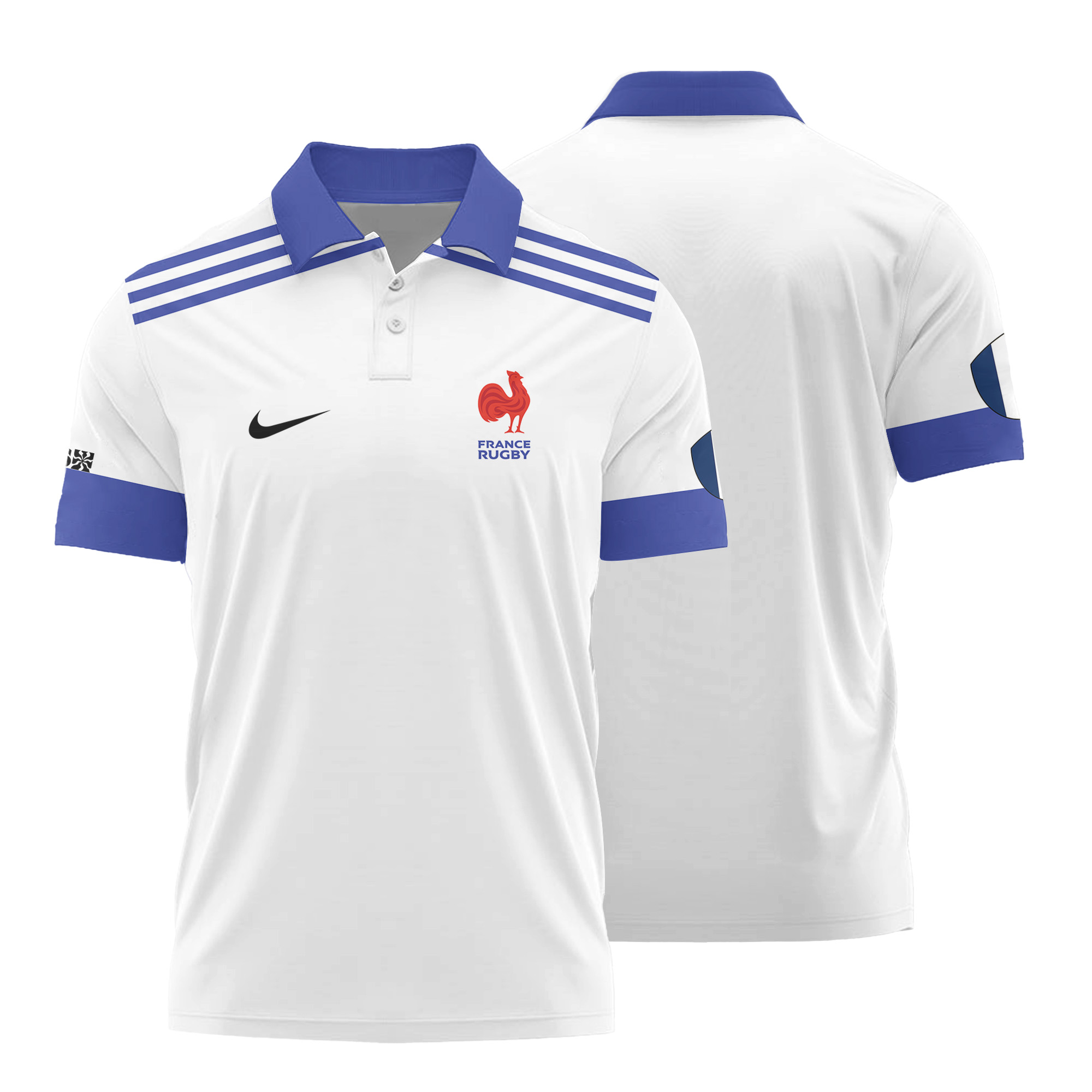 HSBC SVNS Bordeaux 2026 -Équipe de France de Rugby à XV 2026 - Vêtements de Luxe MFR102 Nike Polo