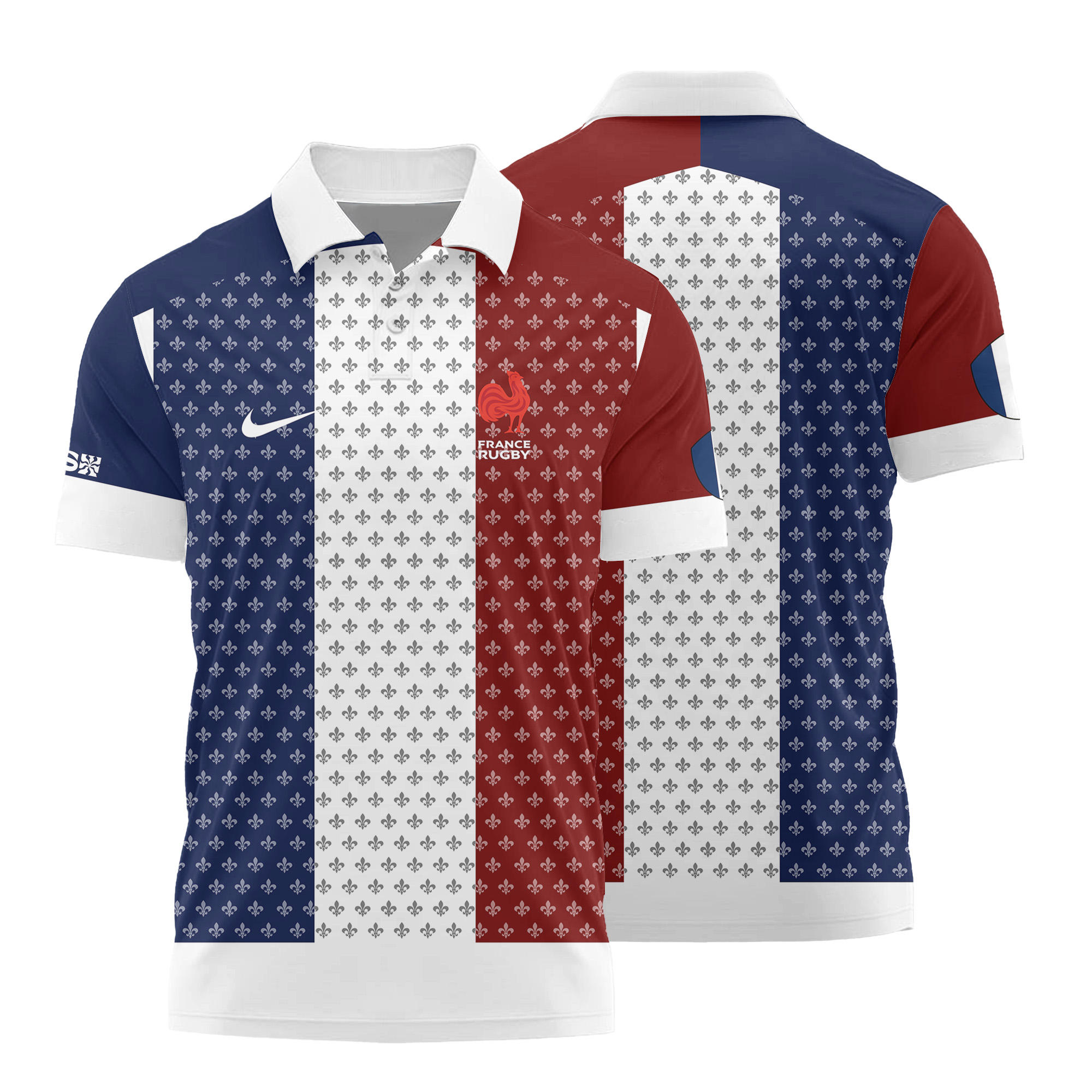 HSBC SVNS Bordeaux 2026 -Équipe de France de Rugby à XV 2026 - Vêtements de Luxe MFR108 Nike Polo