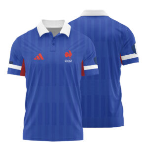 HSBC SVNS Bordeaux 2026 -Équipe de France de Rugby à XV 2026 - Vêtements de Luxe MFR110 Adidas Polo