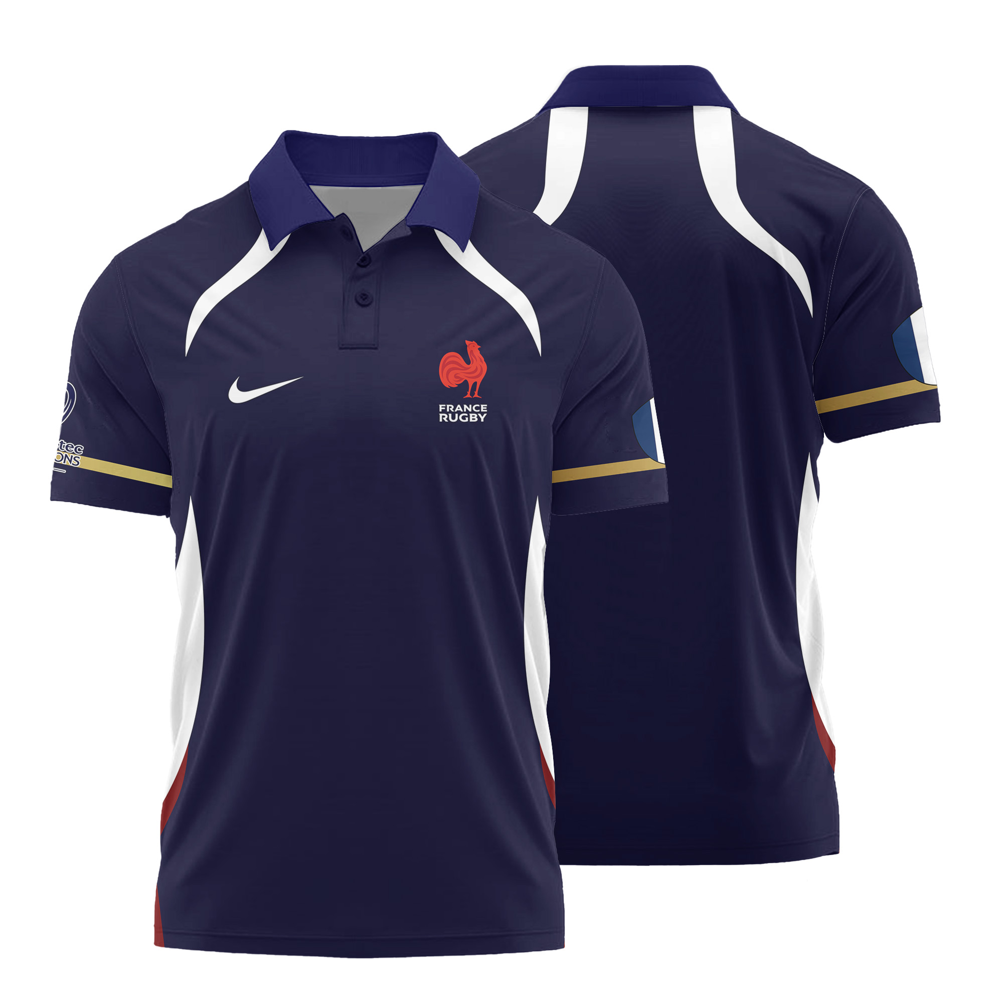 European Rugby Champions Cup -Équipe de France de Rugby à XV 2026 - Vêtements de Luxe MFR109 Nike Polo