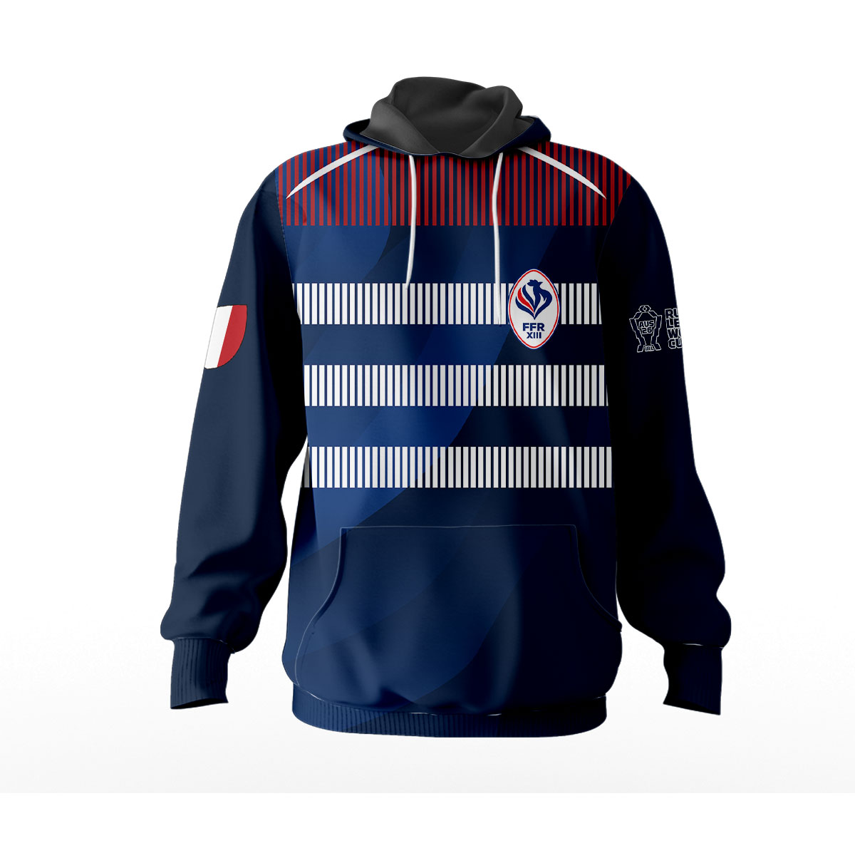 Sweat à capuche France Rugby à XIII - Coupe du Monde 2026 MFR106 – Image 2