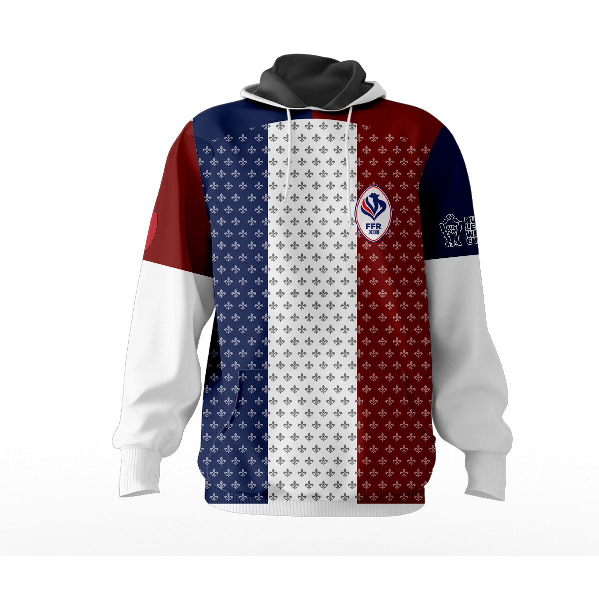 Sweat à capuche France Rugby à XIII - Coupe du Monde 2026 MFR108 – Image 2