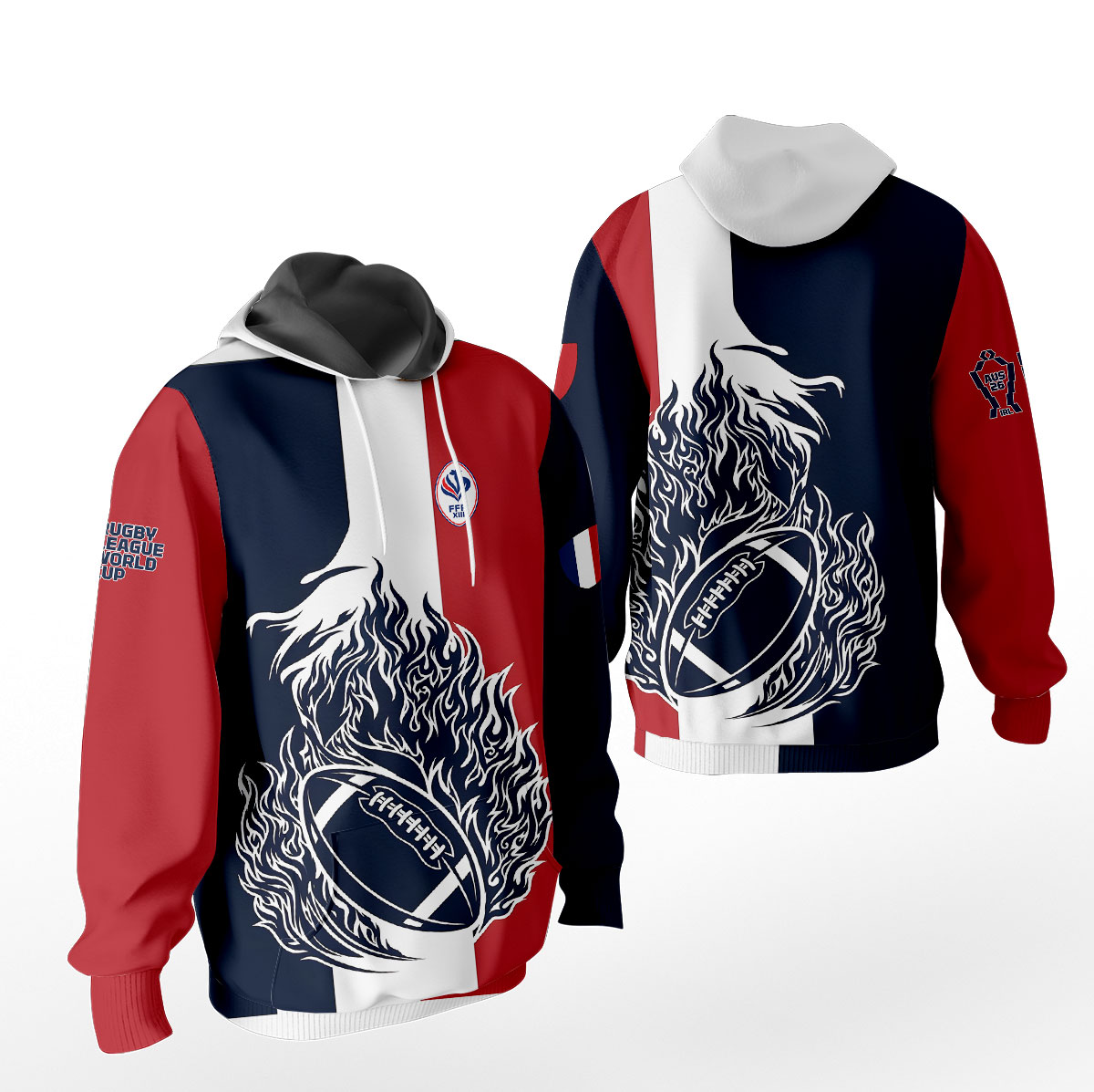 Sweat à capuche France Rugby à XIII - Coupe du Monde 2026 MFR115