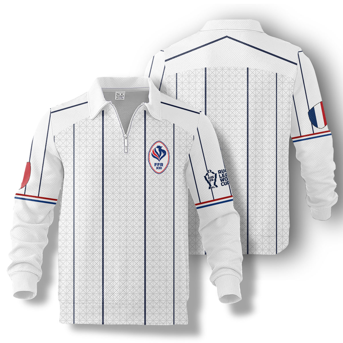 Pull 1/4 zippé France Rugby à XIII - Coupe du Monde 2026 MFR107