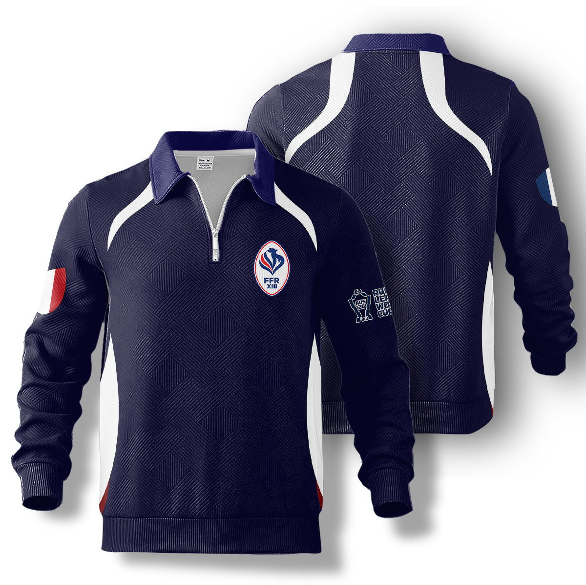 Pull 1/4 zippé France Rugby à XIII - Coupe du Monde 2026 MFR109