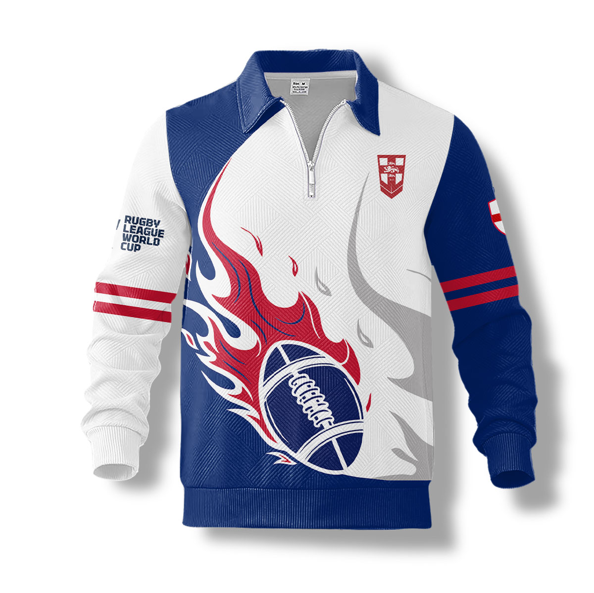 England Rugby League – 2026 World Cup 1/4-zip pullover MUK113 - Image 2