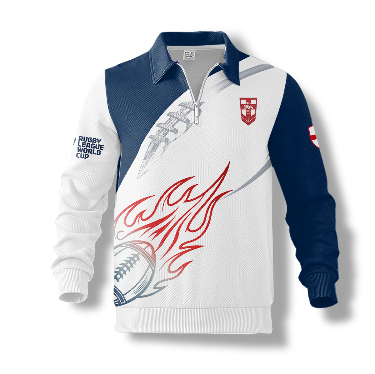 England Rugby League – 2026 World Cup 1/4-zip pullover MUK115 - Image 2