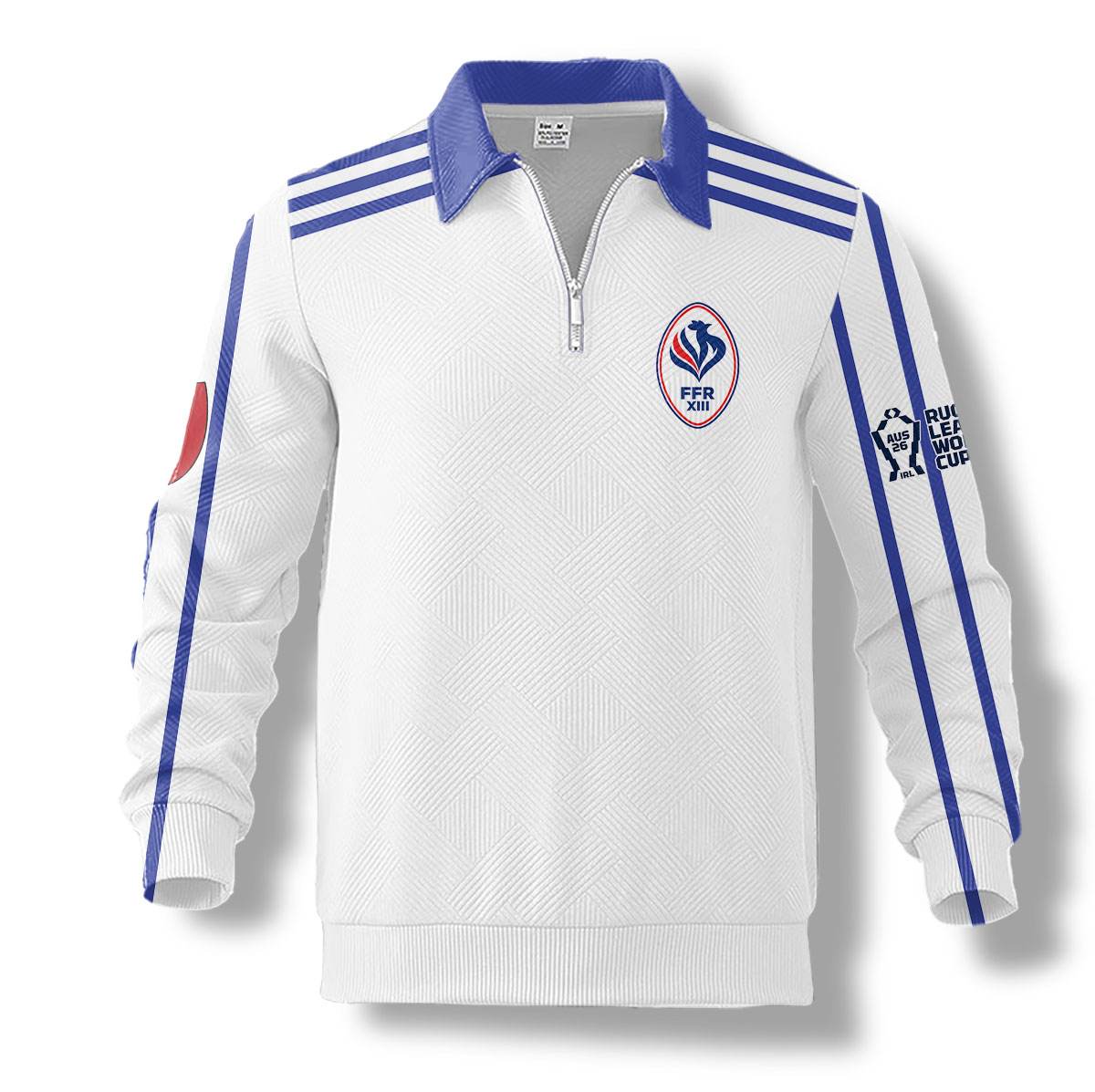 Pull 1/4 zippé France Rugby à XIII - Coupe du Monde 2026 MFR102 – Image 2