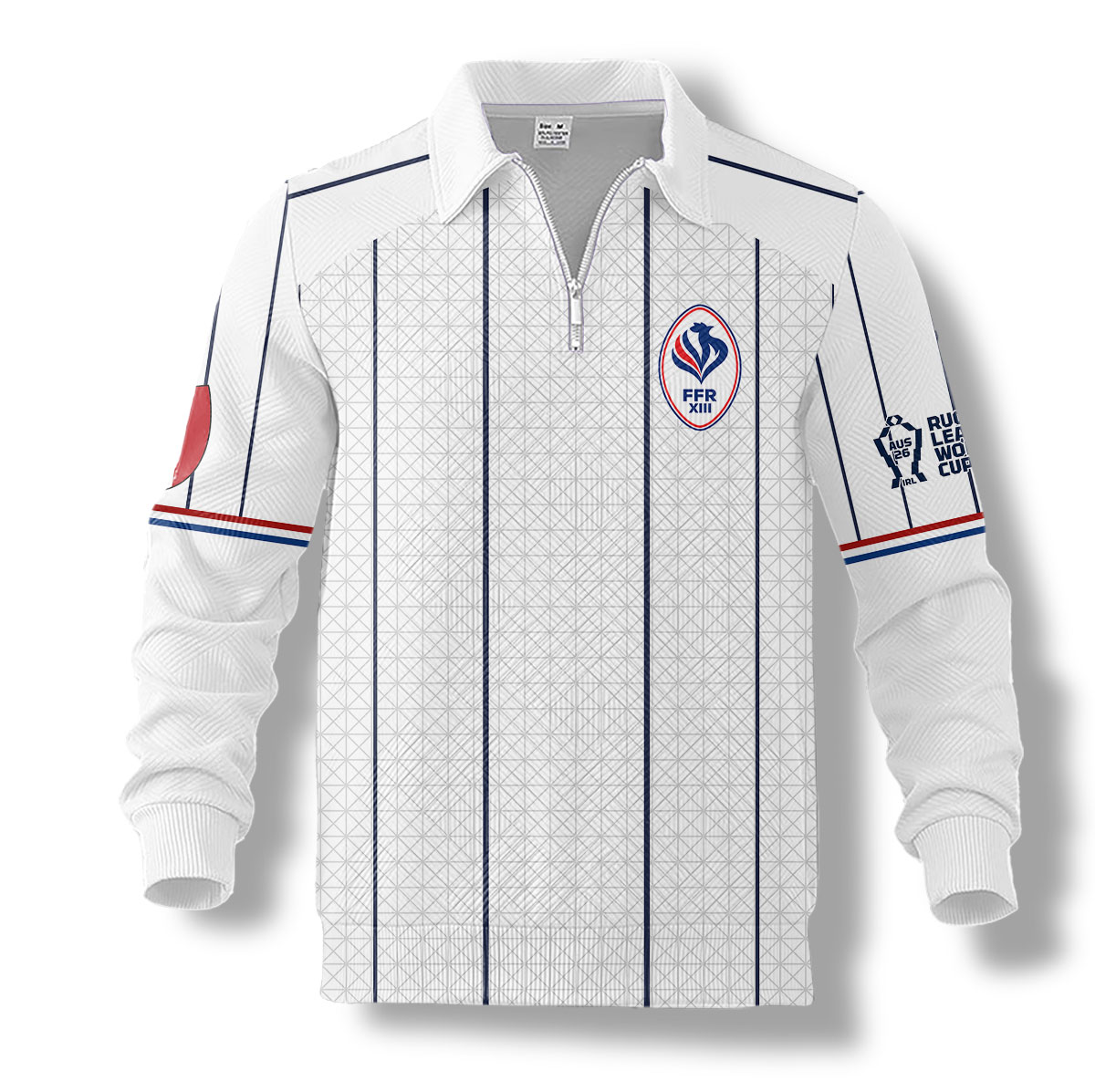 Pull 1/4 zippé France Rugby à XIII - Coupe du Monde 2026 MFR107 – Image 2