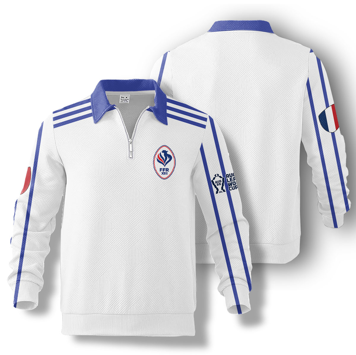 Pull 1/4 zippé France Rugby à XIII - Coupe du Monde 2026 MFR102