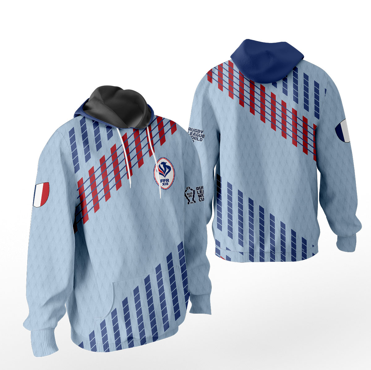 Sweat à capuche France Rugby à XIII - Coupe du Monde 2026 MFR103