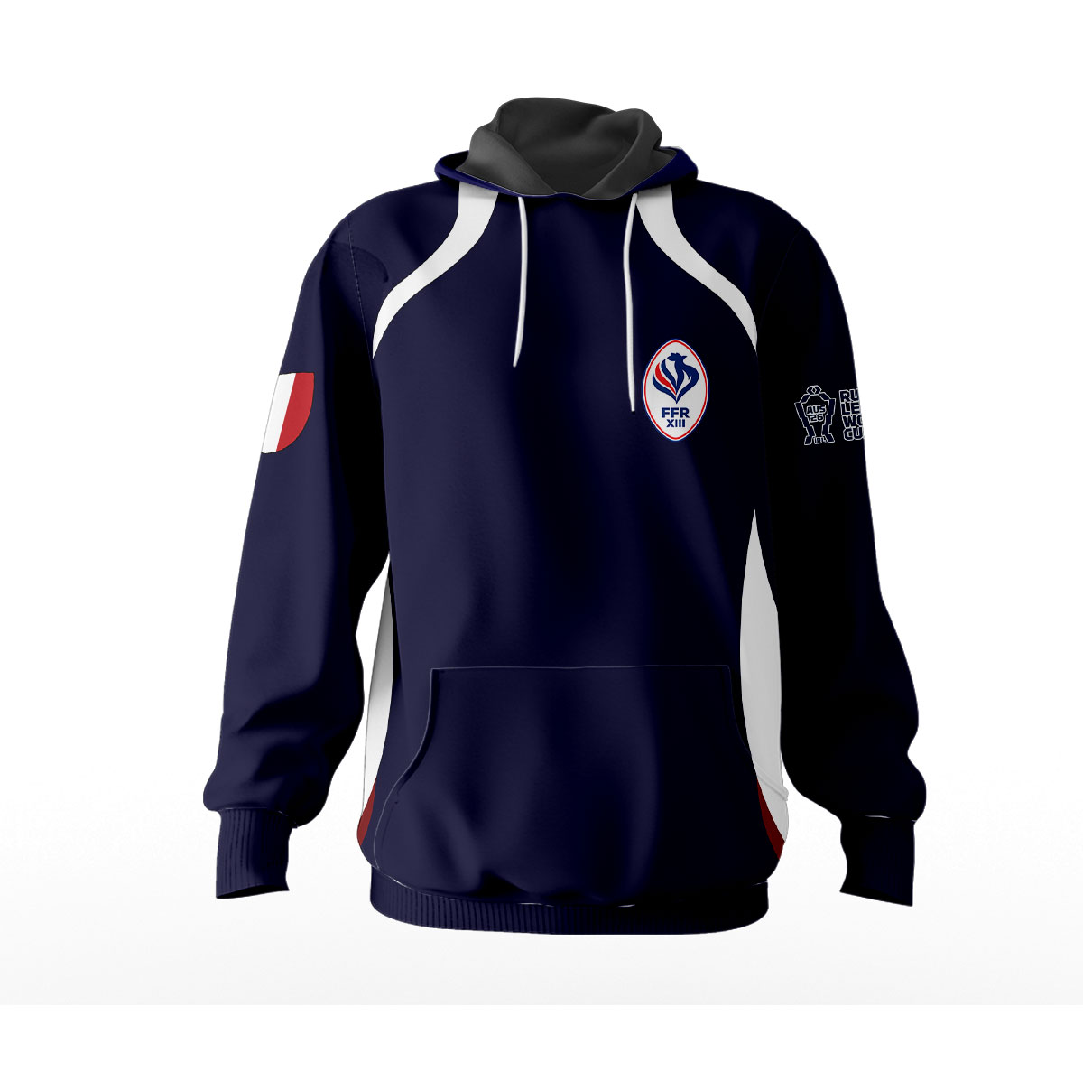 Sweat à capuche France Rugby à XIII - Coupe du Monde 2026 MFR109 – Image 2