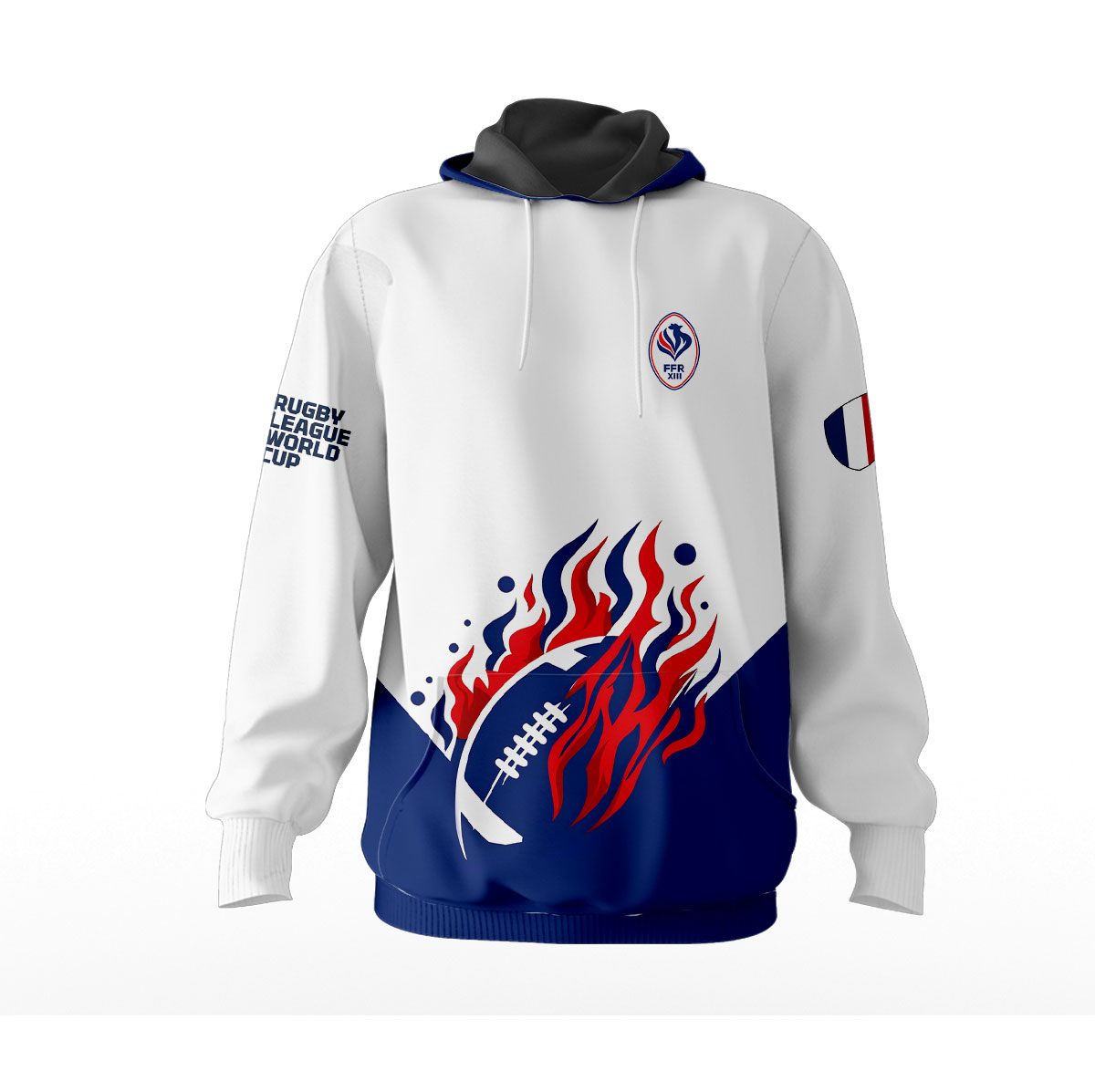 Sweat à capuche France Rugby à XIII - Coupe du Monde 2026 MFR112 – Image 2